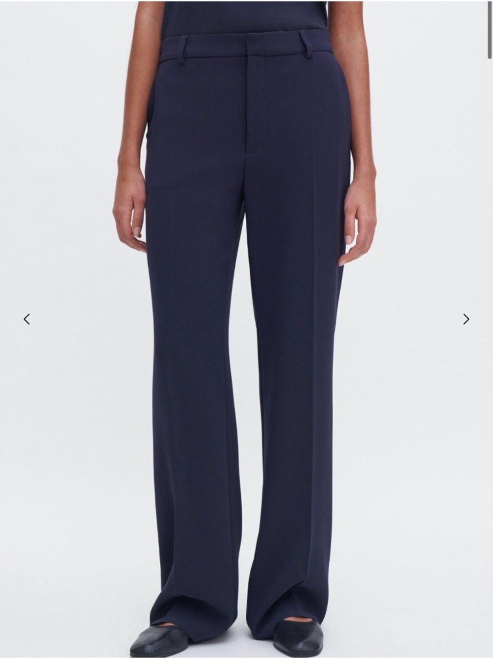 FILIPPA K - Women's Navy Wide-Leg Hutton Trousers (dress pants)